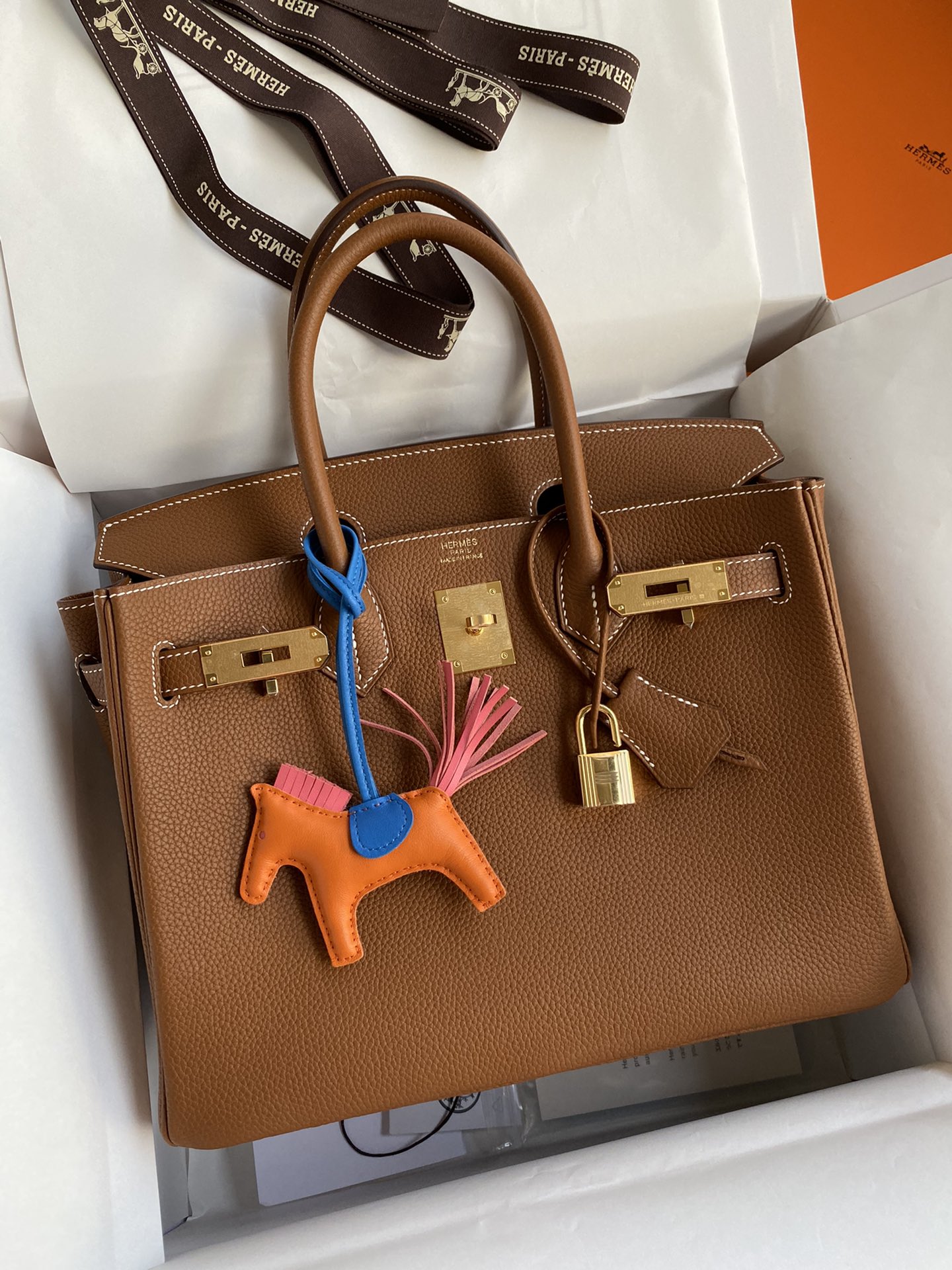 Hermes Birkin 30CM Togo Leather Handbag Brown